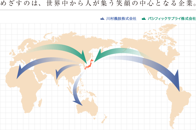 めざすは、世界中から人が集う笑顔の中心となる企業。